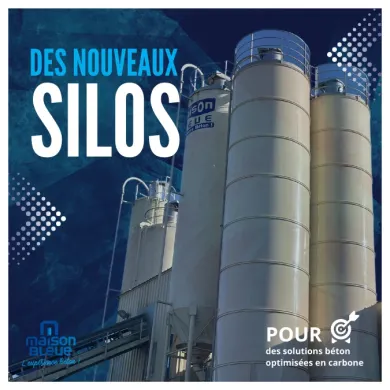 SILOS POUR STOCKAGE CIMENT AFIN DE REDUIRE LES EMISSIONS CARBONE