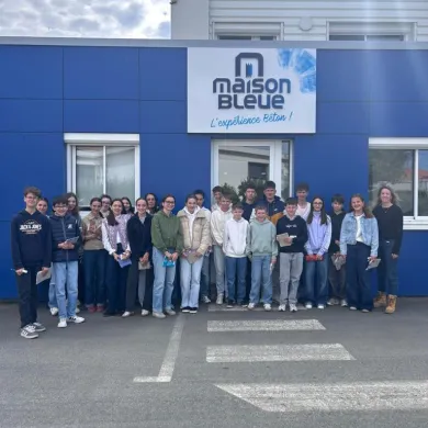 Visite de Maison Bleue par la classe de 4ème D du Collège Sainte Marie de Chavagnes-en-Paillers, dans le cadre du parcours ECL'OR, organisé par la Communauté de Communes du Pays de Saint-Fulgent - les Essart