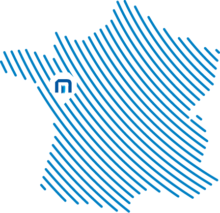 Carte de France picto Maison Bleue